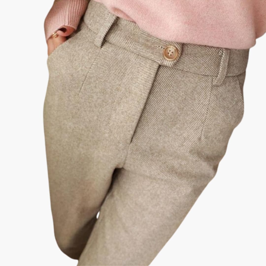 High Waist Tapered Tailored Trousers 4