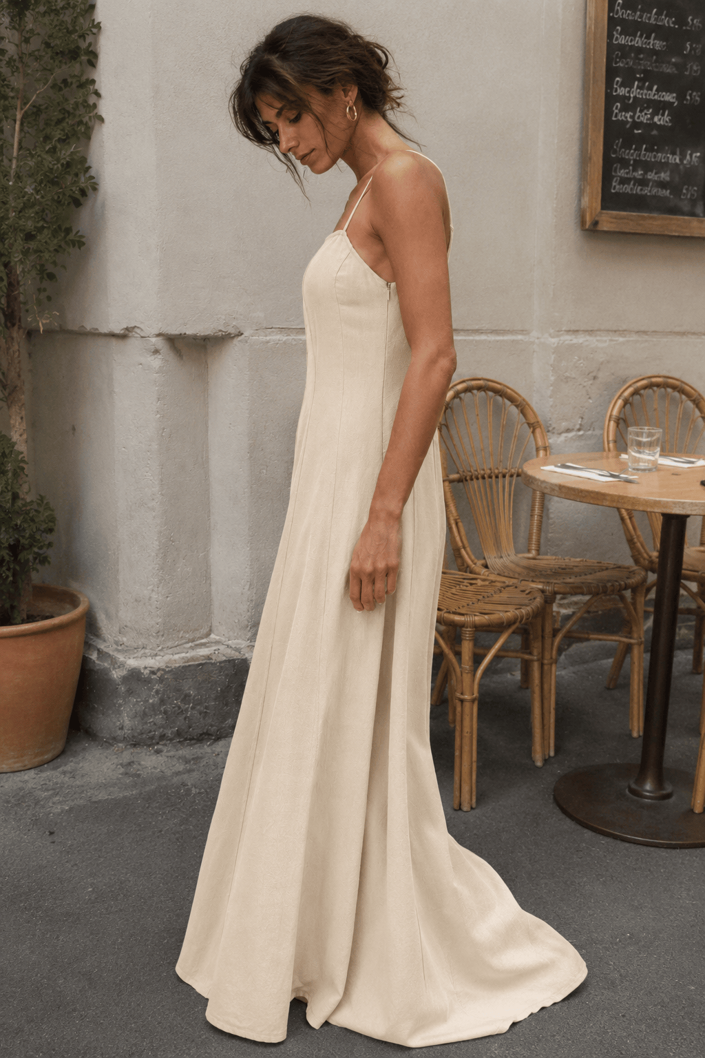 High-Waist Maxi Dress