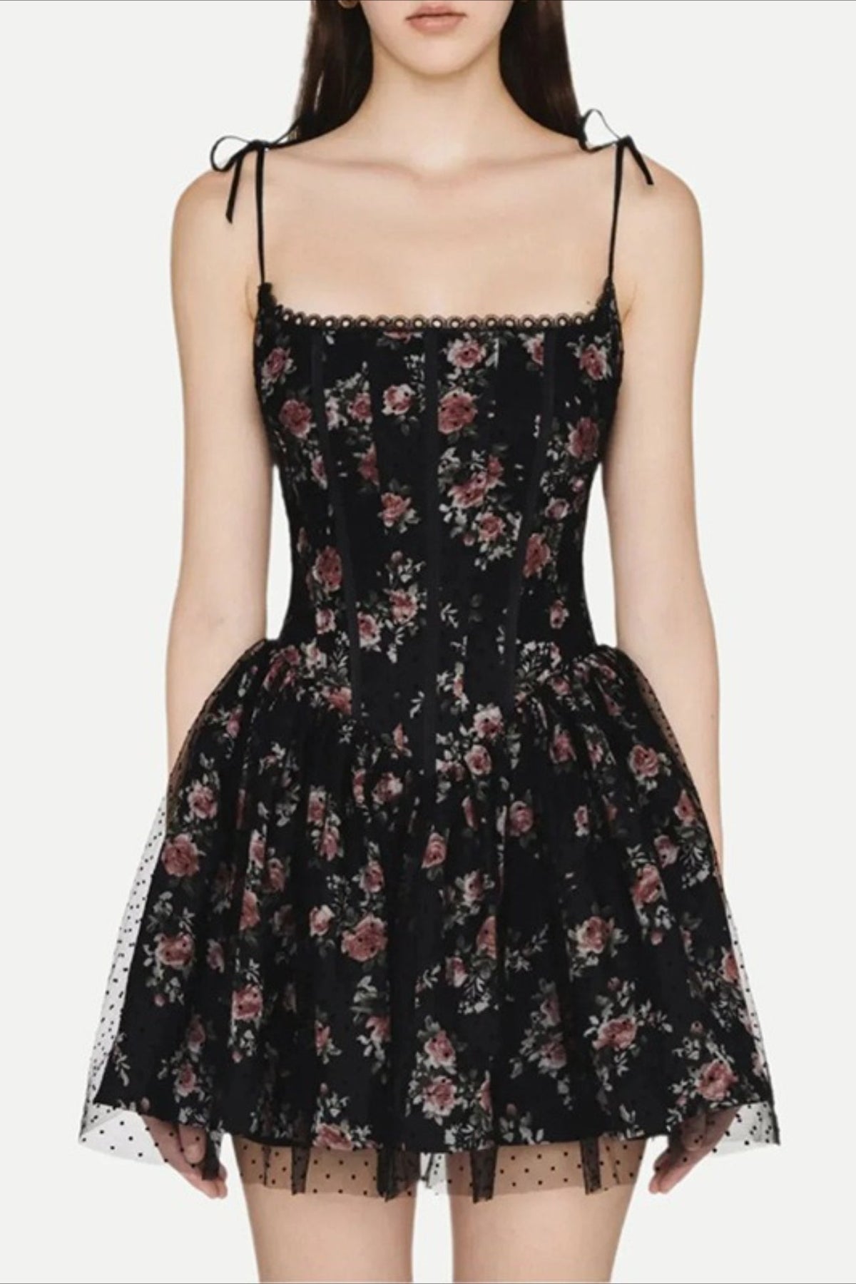 Lace Floral Mini Dress