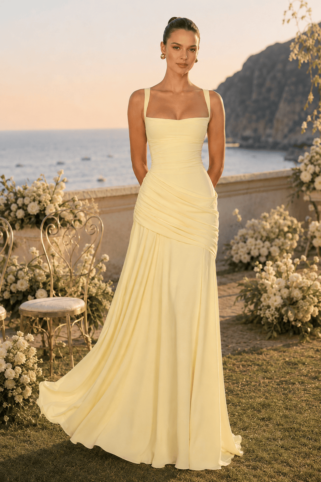 Backless Ruched Dress