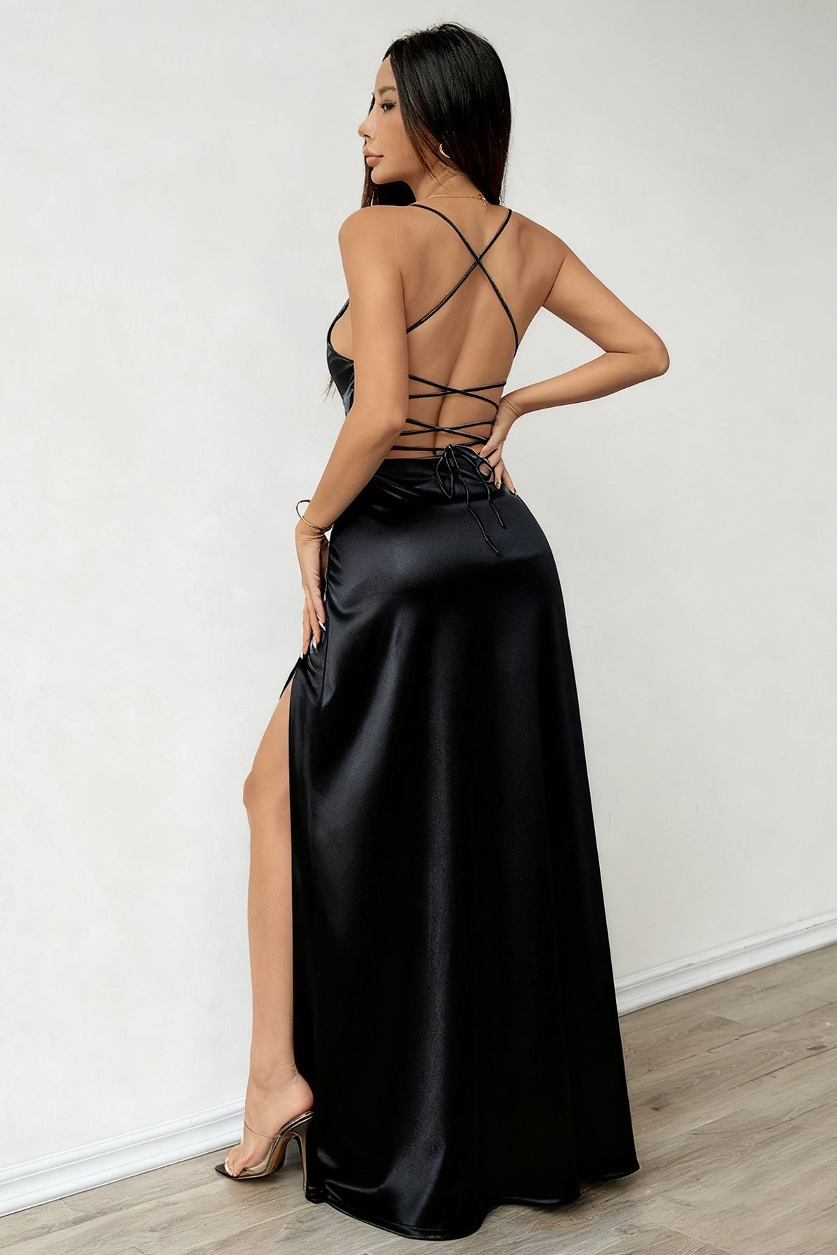 Strapless Slip Maxi Silk Dress