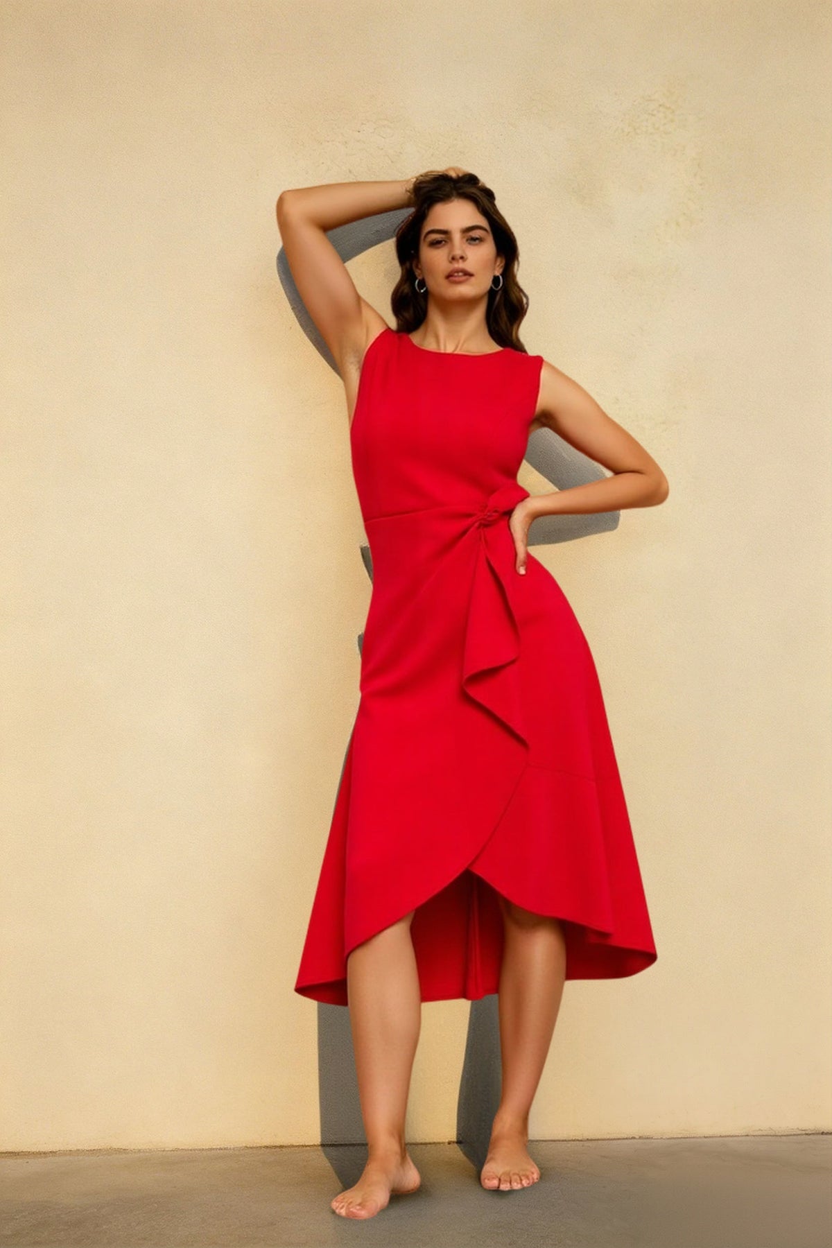 Sleeveless Round Neck Cocktail Dress