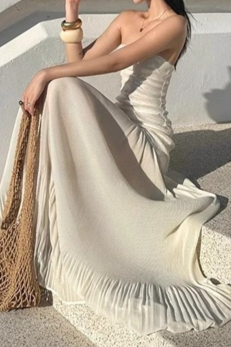 Sequin Strapless Drop Waist Flowy A-Line Maxi Gown - View 4