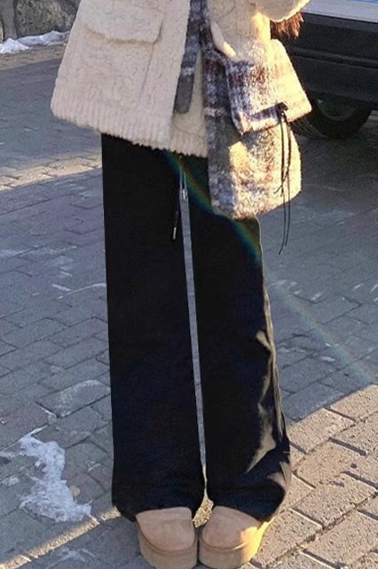 Fleece Lined Relaxed Knit Pants