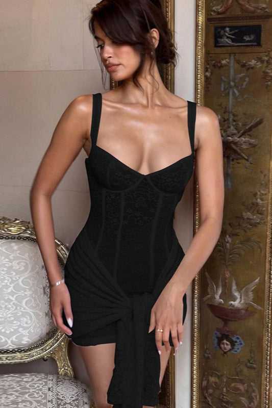 Deep V-Neck Lace Dress