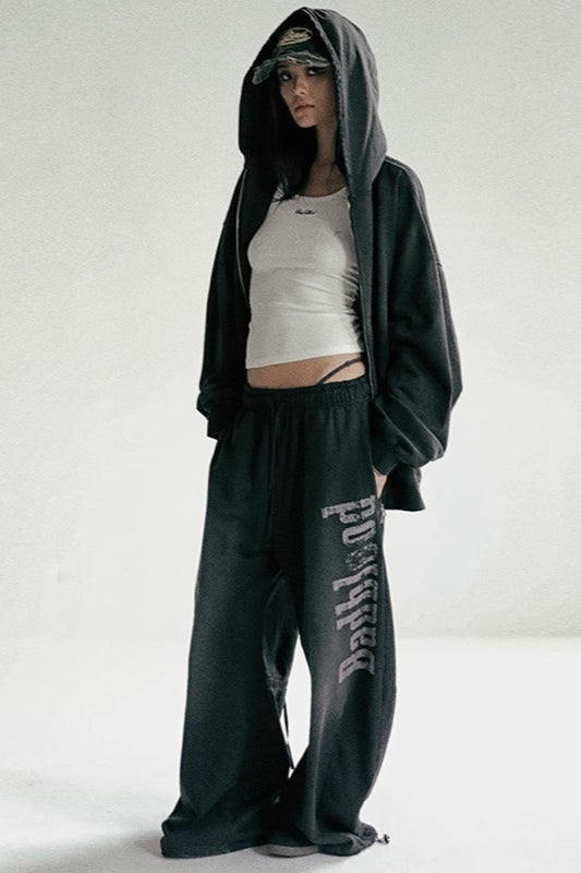 Washed Distressed Vintage Loose Pants