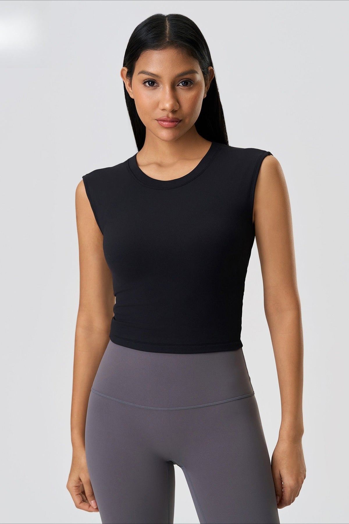 Knot Back Cut Out Yoga Tank Top