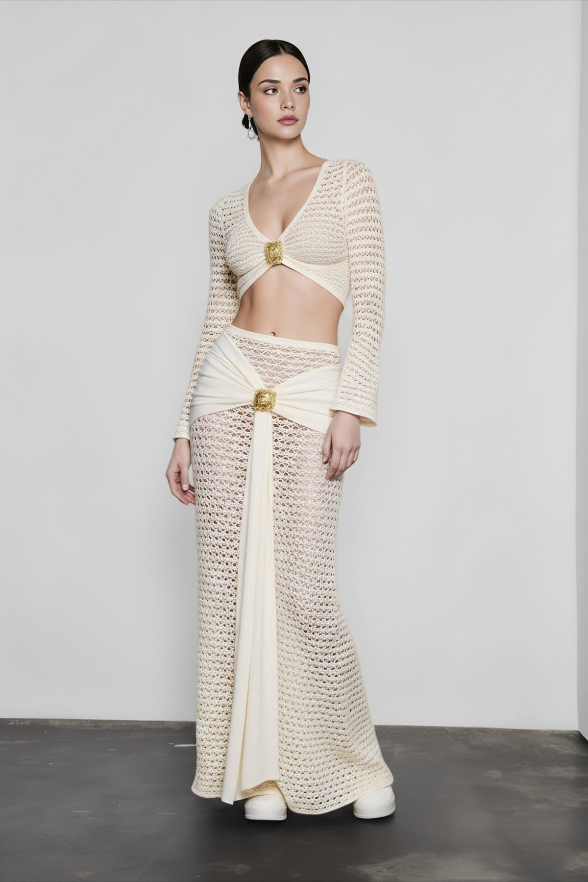 Bodycon Sheer Cutout Vacation Set