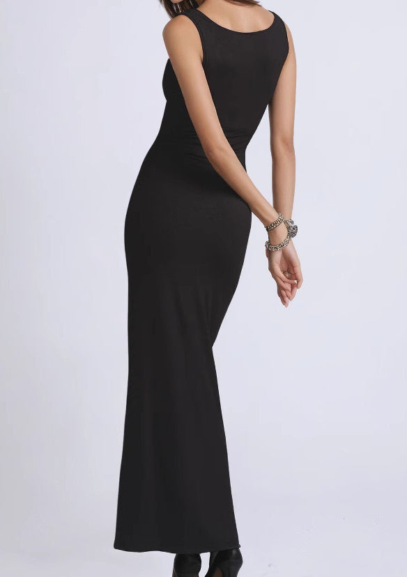Lace Trim Strapless Bodycon Maxi Dress - View 2