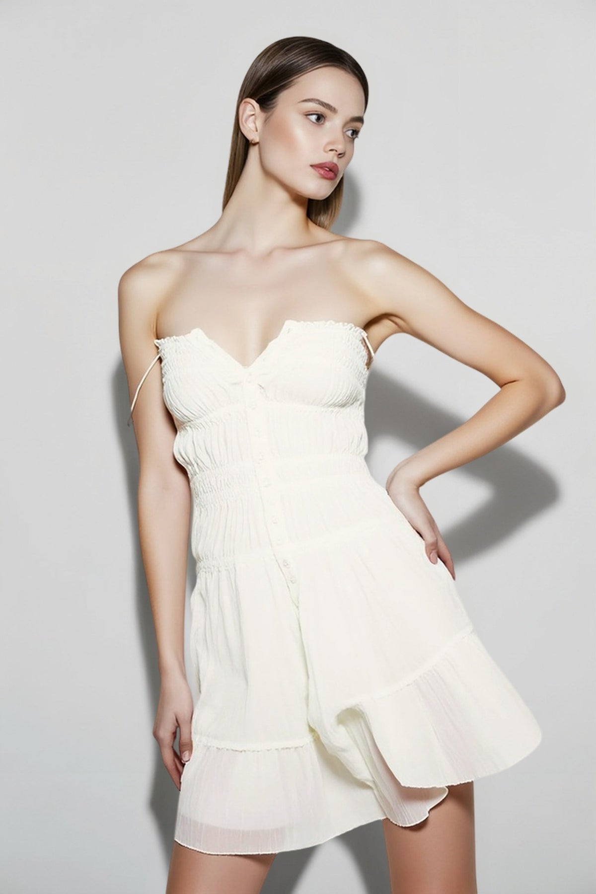 Ruched Bodycon Mini Dress