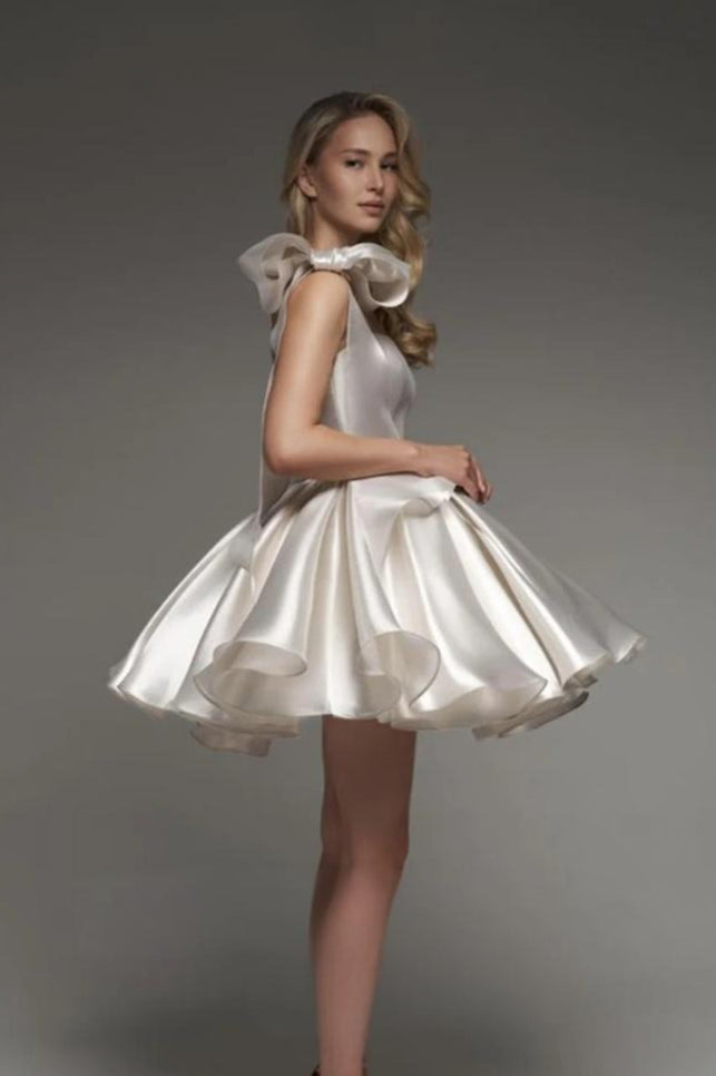 Stylish Tulle Spaghetti Strap Short Mini Dress - View 3