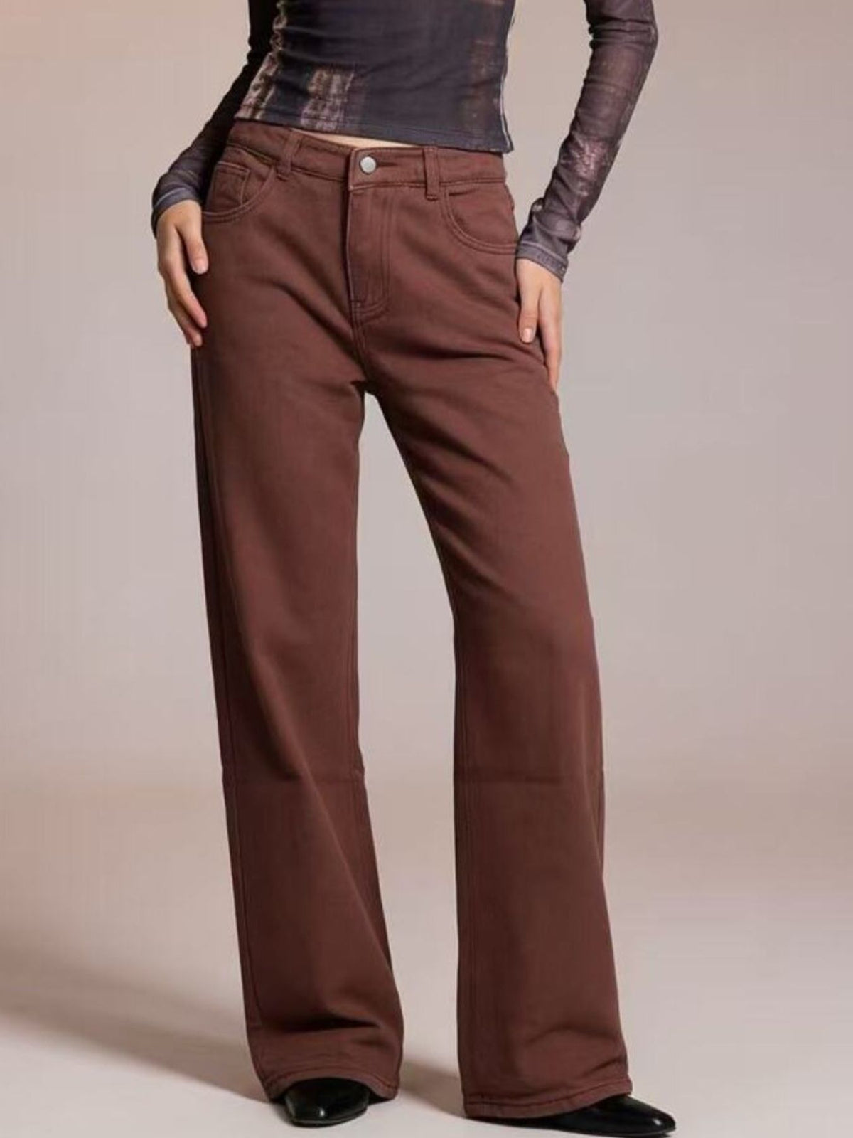 Butterfly Back Wide Leg Jeans