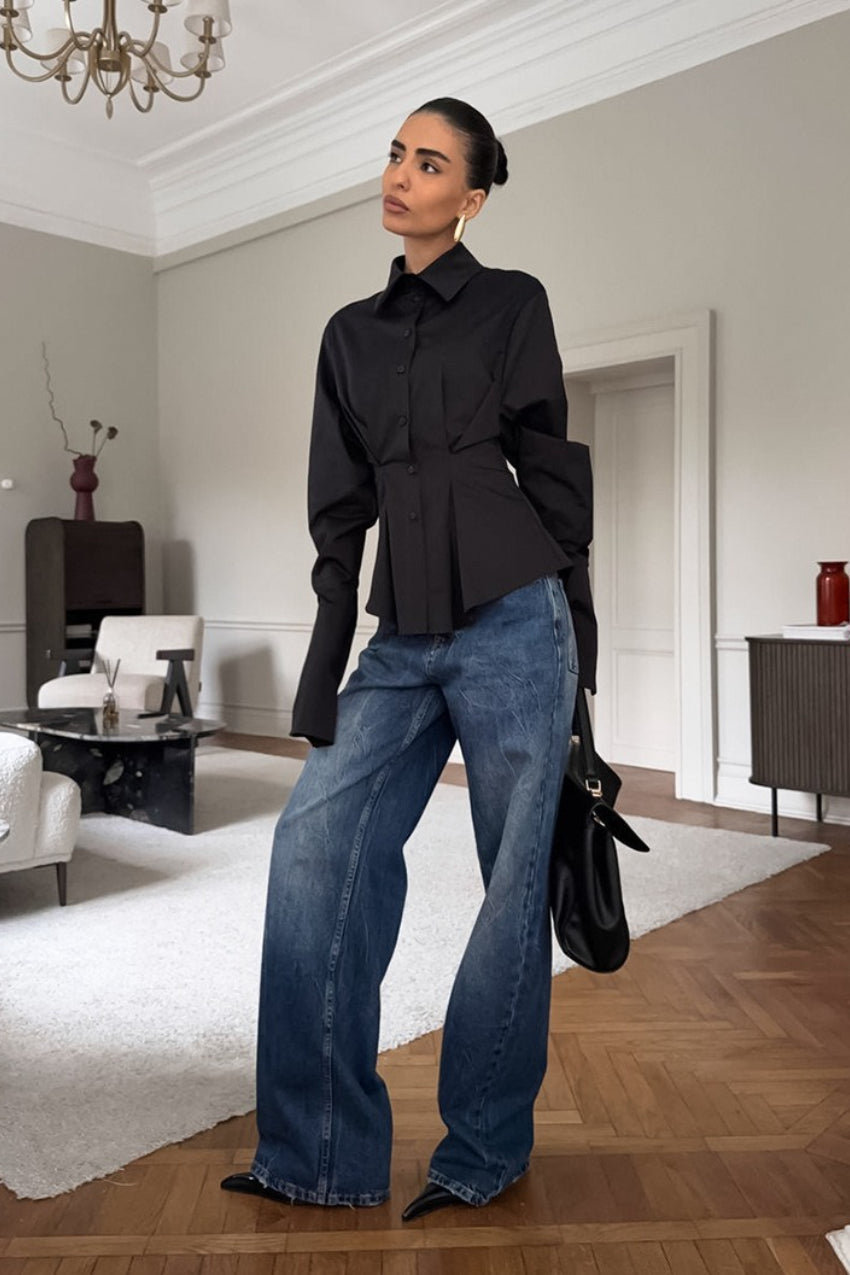 Luxe Tailored Collared Blouse