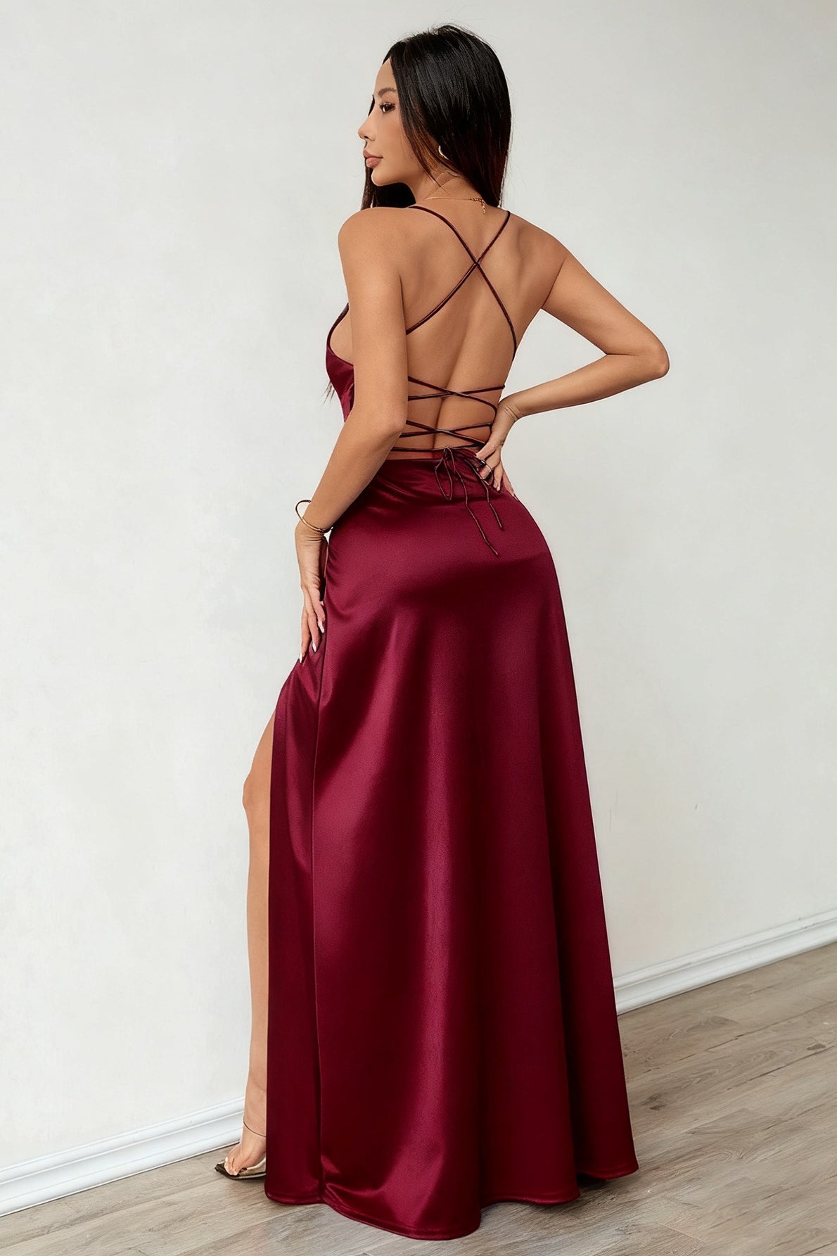 Strapless Slip Maxi Silk Dress