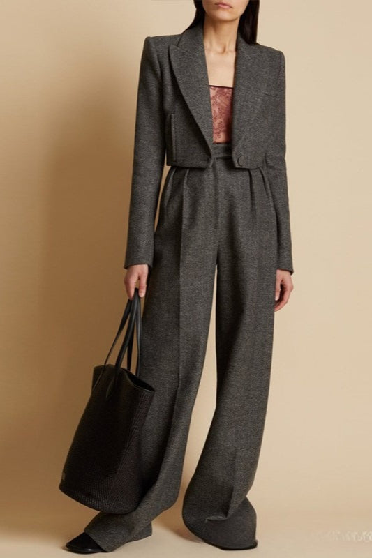 High Waisted Style Floor Grazing Wide Leg Pants