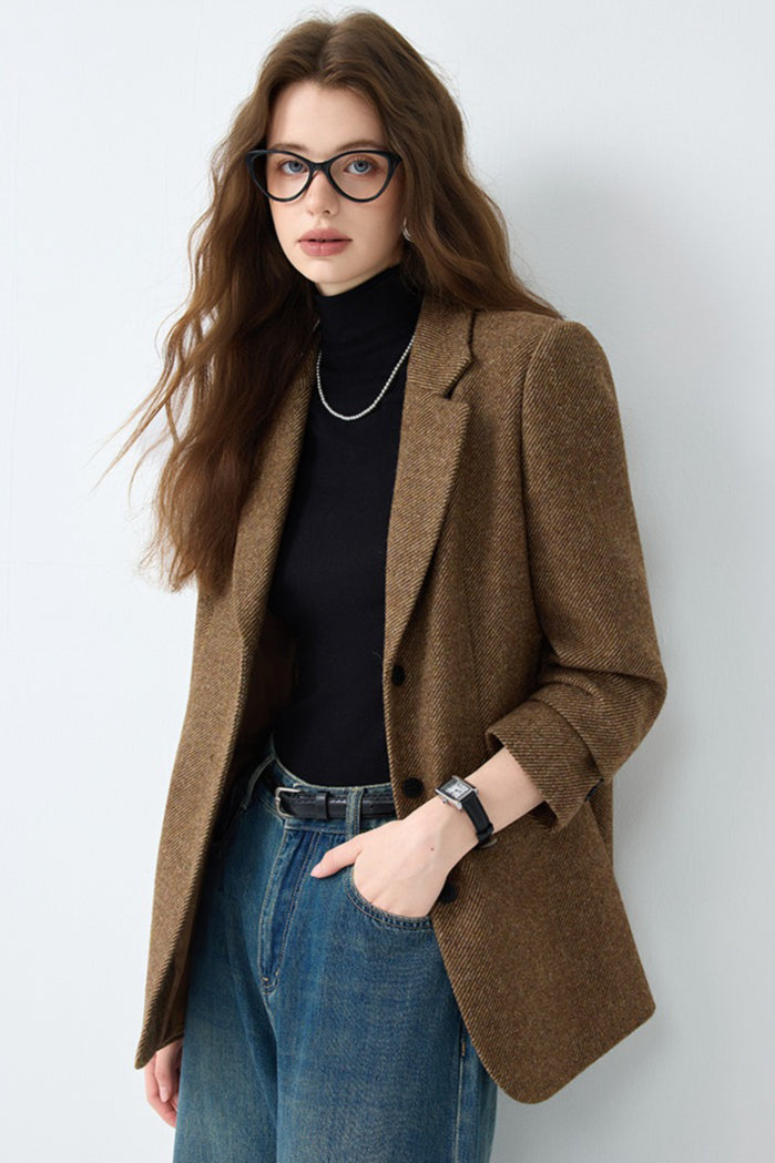 Vintage Inspired Heavy Wool Blazer