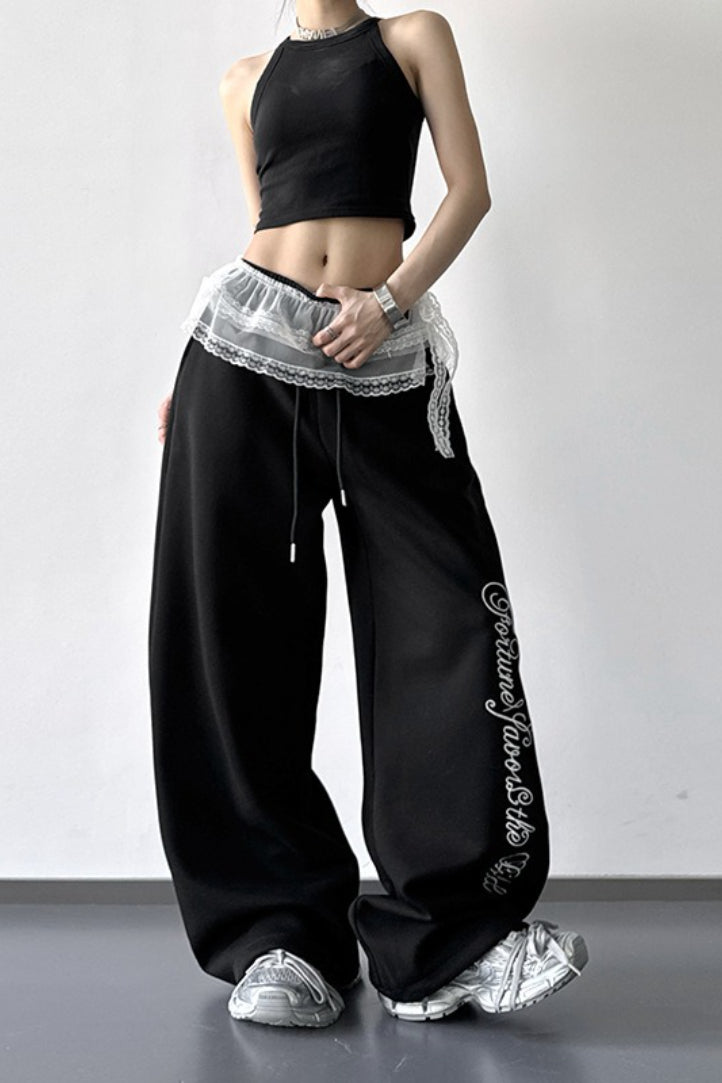 High Waist Wide Leg Straight Pants