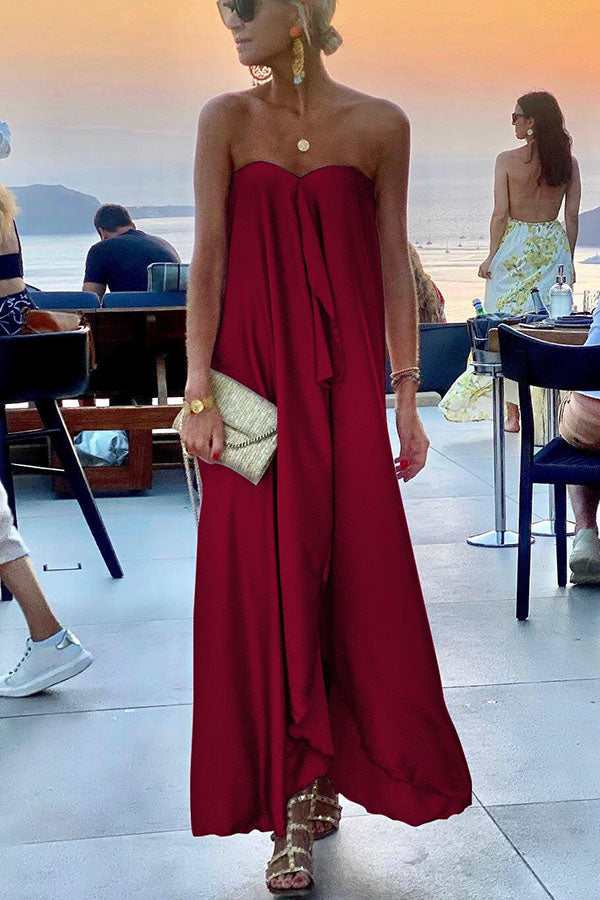 Norma Morning Grace Off Shoulder Satin Bouquet Party Maxi Dress - View 6