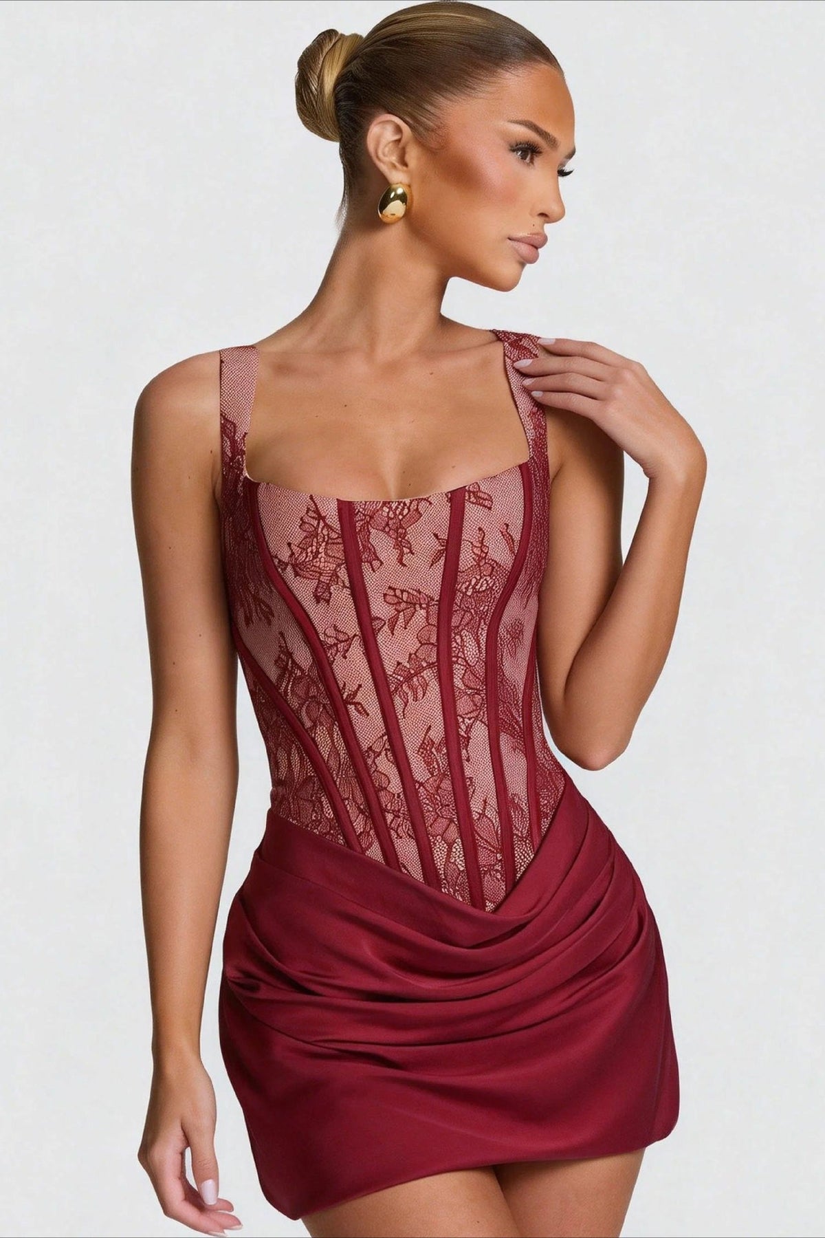 Lace Bodycon Mini Dress