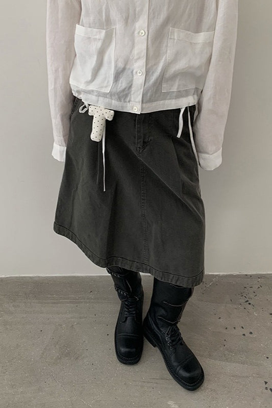Elastic Back A Line Skirt