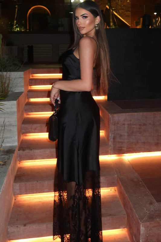 Lace Sheer Mesh Dress