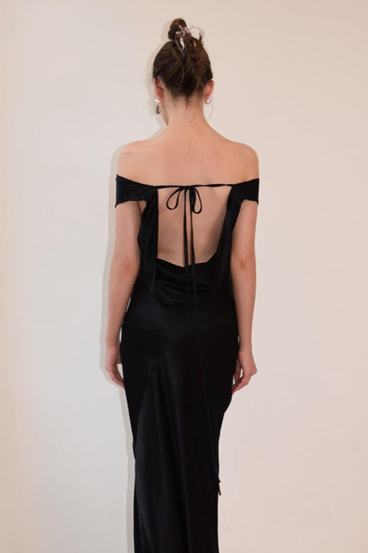 Satin Cowl Neck Slip Maxi Dress - View 6