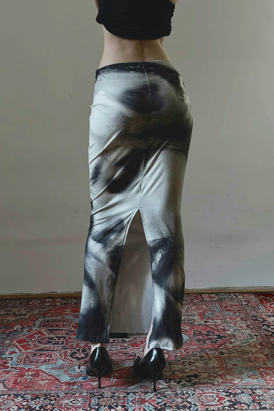 Portrait Art Bodycon Skirt