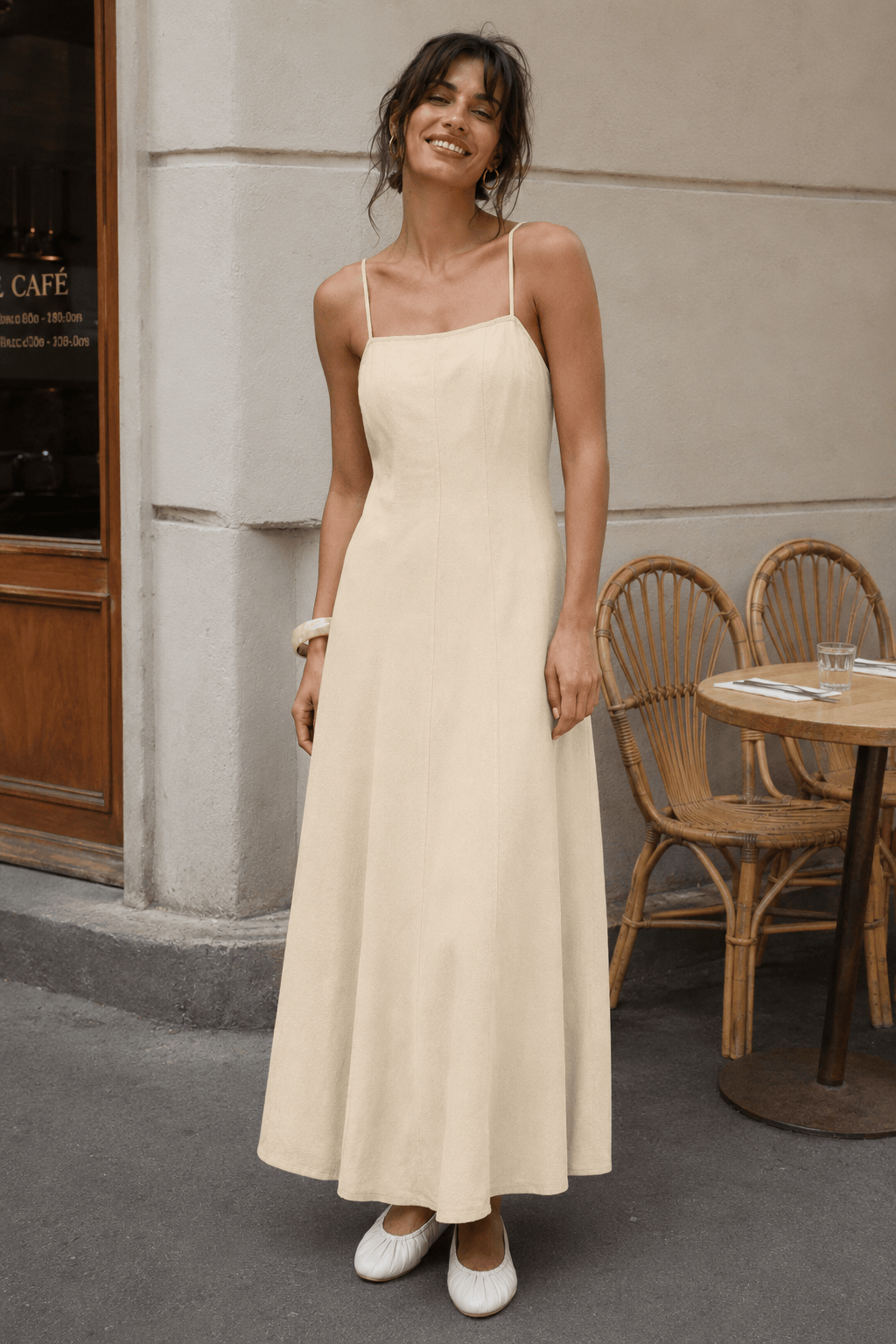 High-Waist Maxi Dress