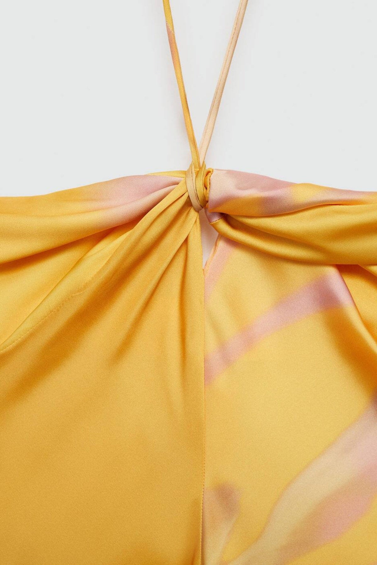 Satin Halter Neck Floral Bias Cut Slip Maxi Dress - View 8
