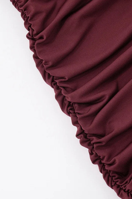 Hollow Out Halter Mesh Backless Split Maxi Dress - View 7