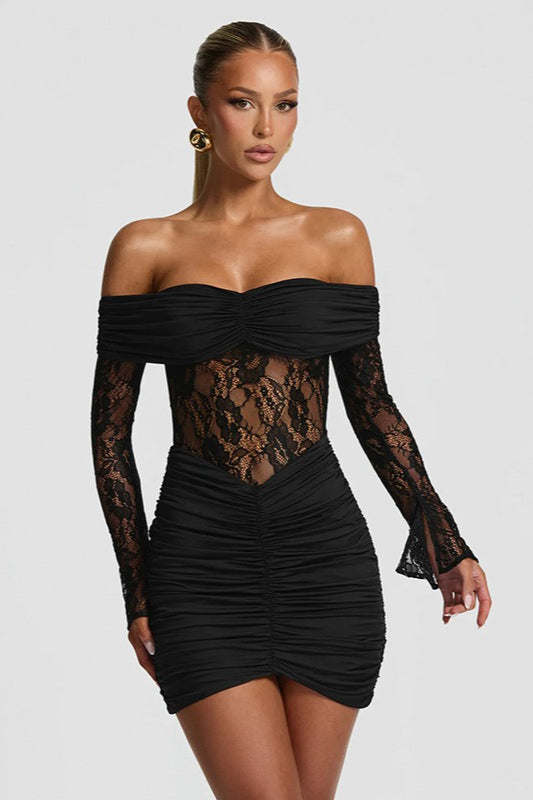 Lace Bodycon Mini Dress