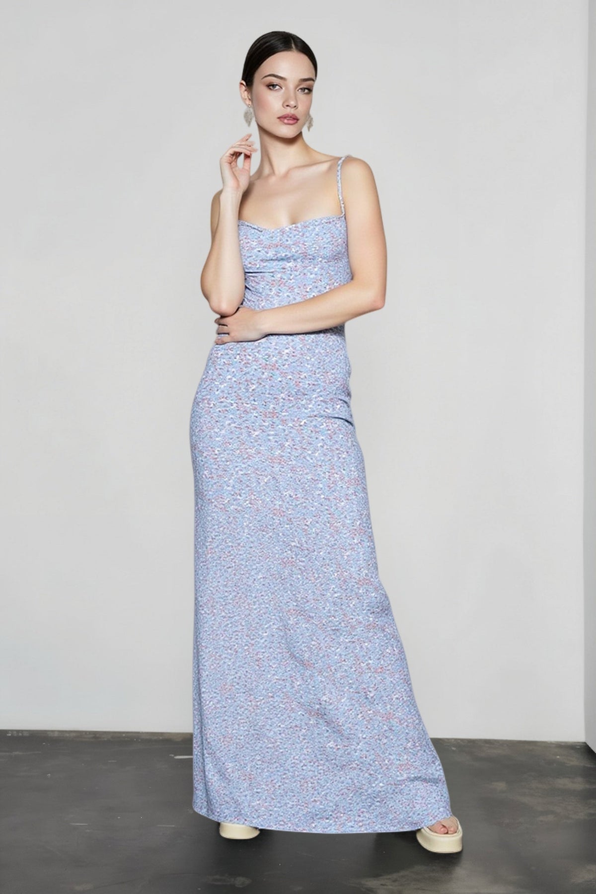 Backless Bodycon Floral Dress