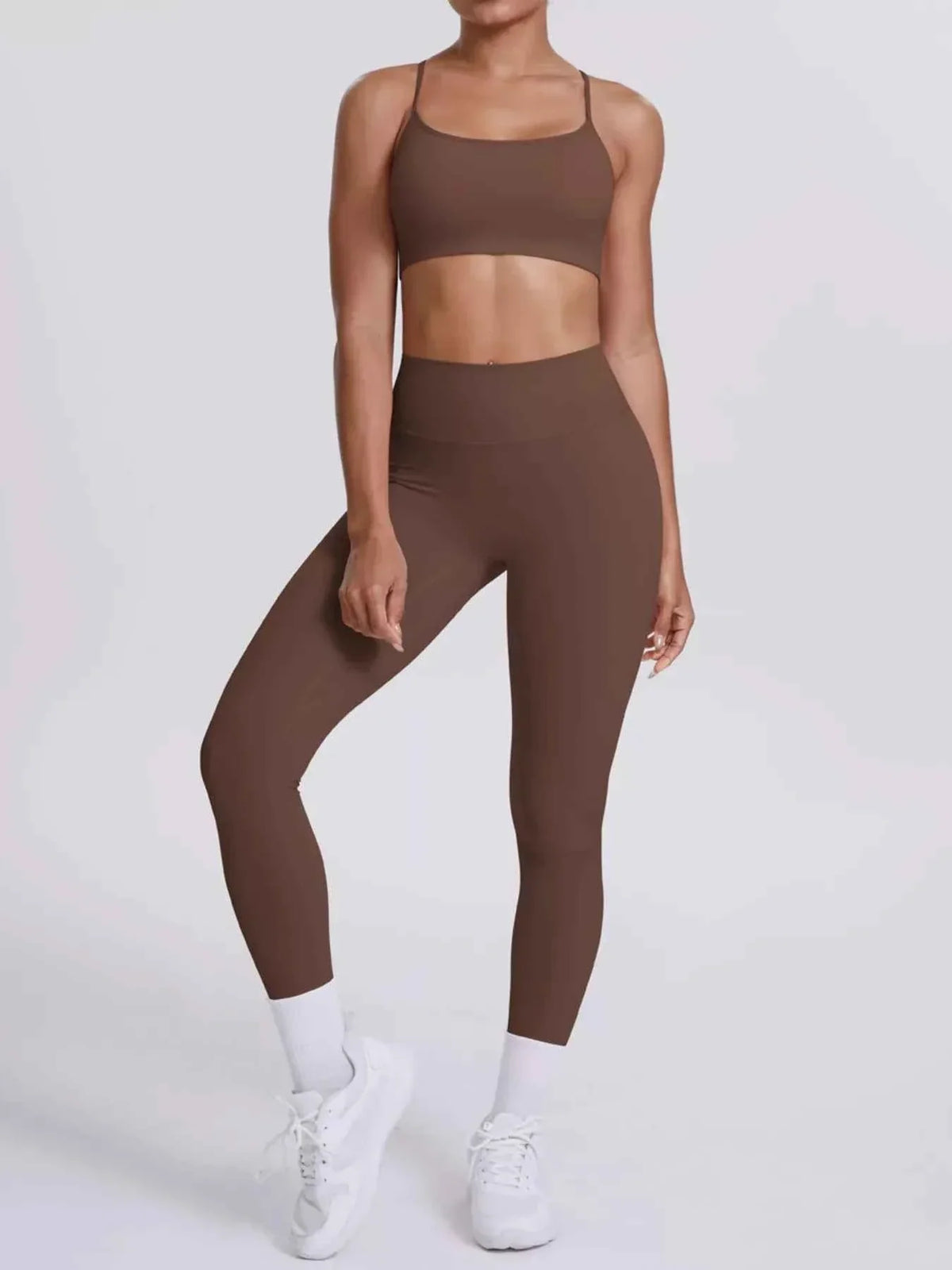 Criss-Cross Back Cami and Leggings Active Set