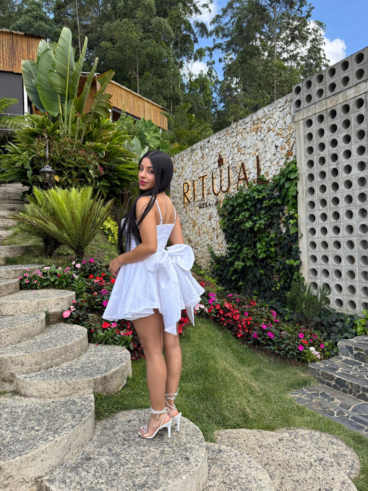 Jacquard Corset Bustier Flared Mini Dress Party 3