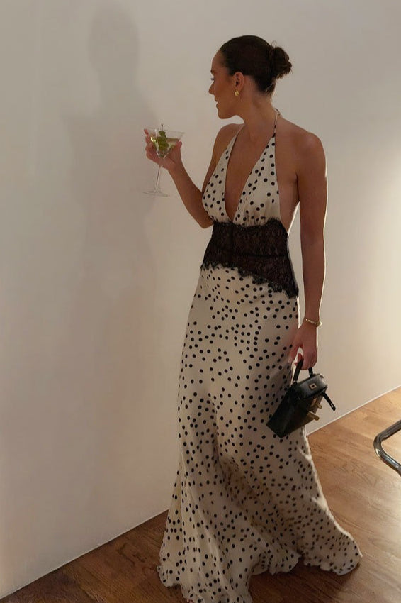 Lace Panel Sheer Maxi Dress - View 3