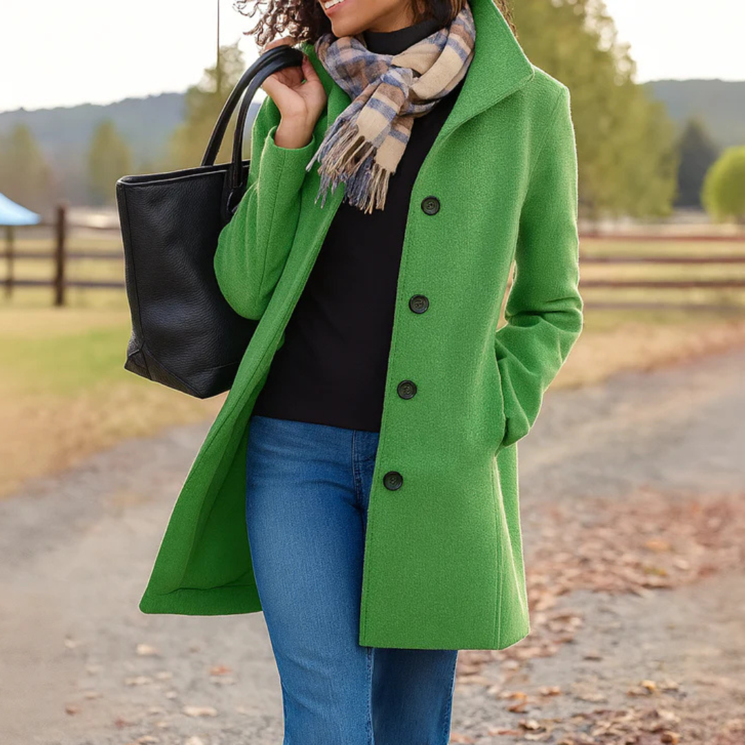 Lapel Collar Button Front Longline Coat 9
