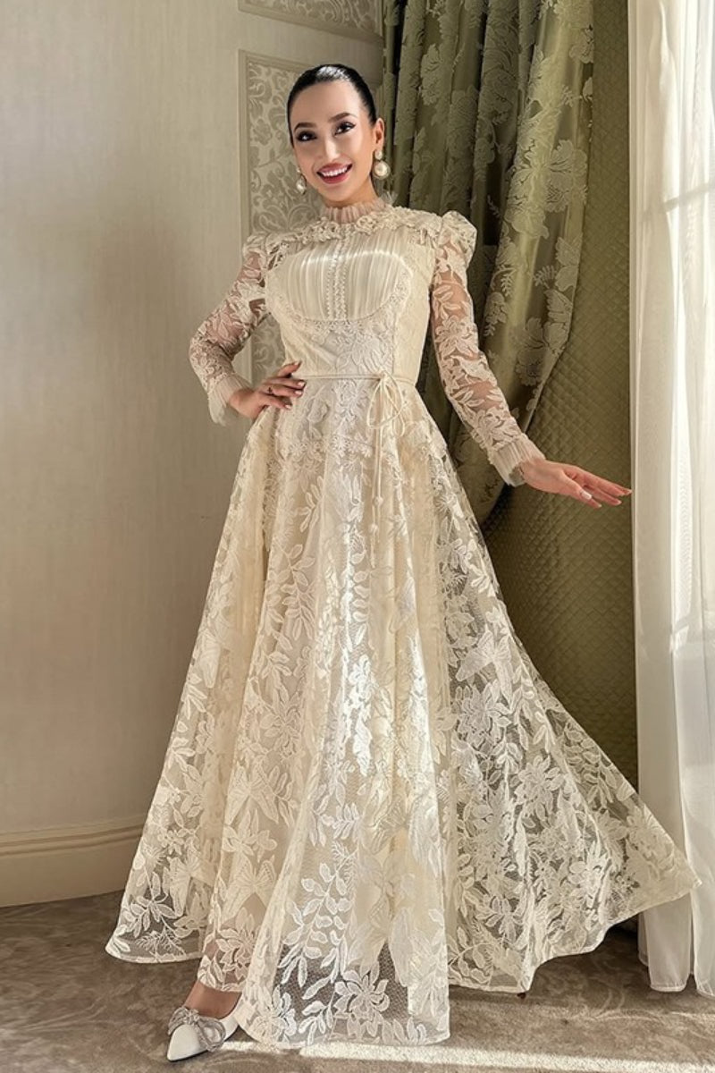 Vintage Washed Embroidered Lace Dress
