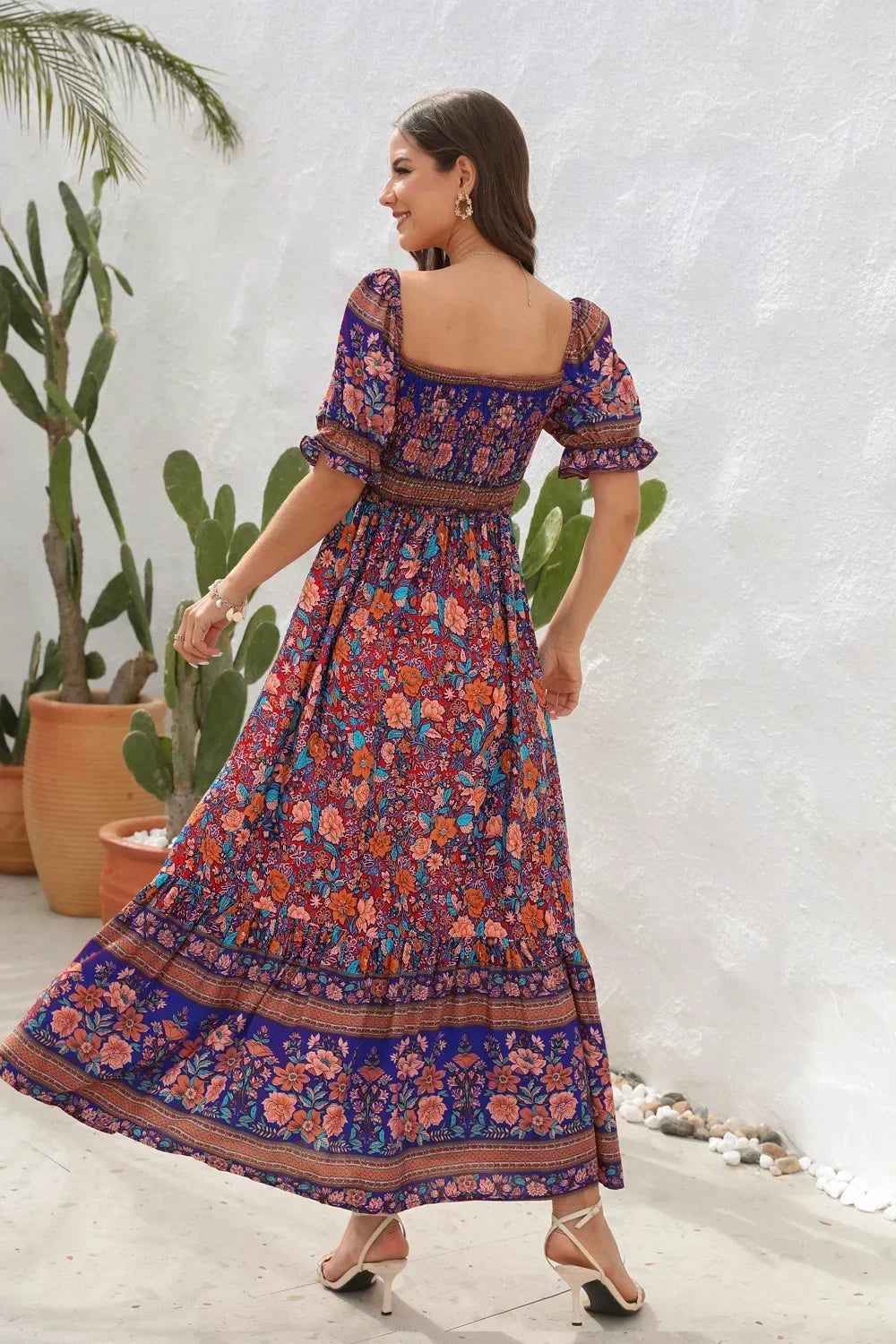Midi Beach Vacation Boho Dress