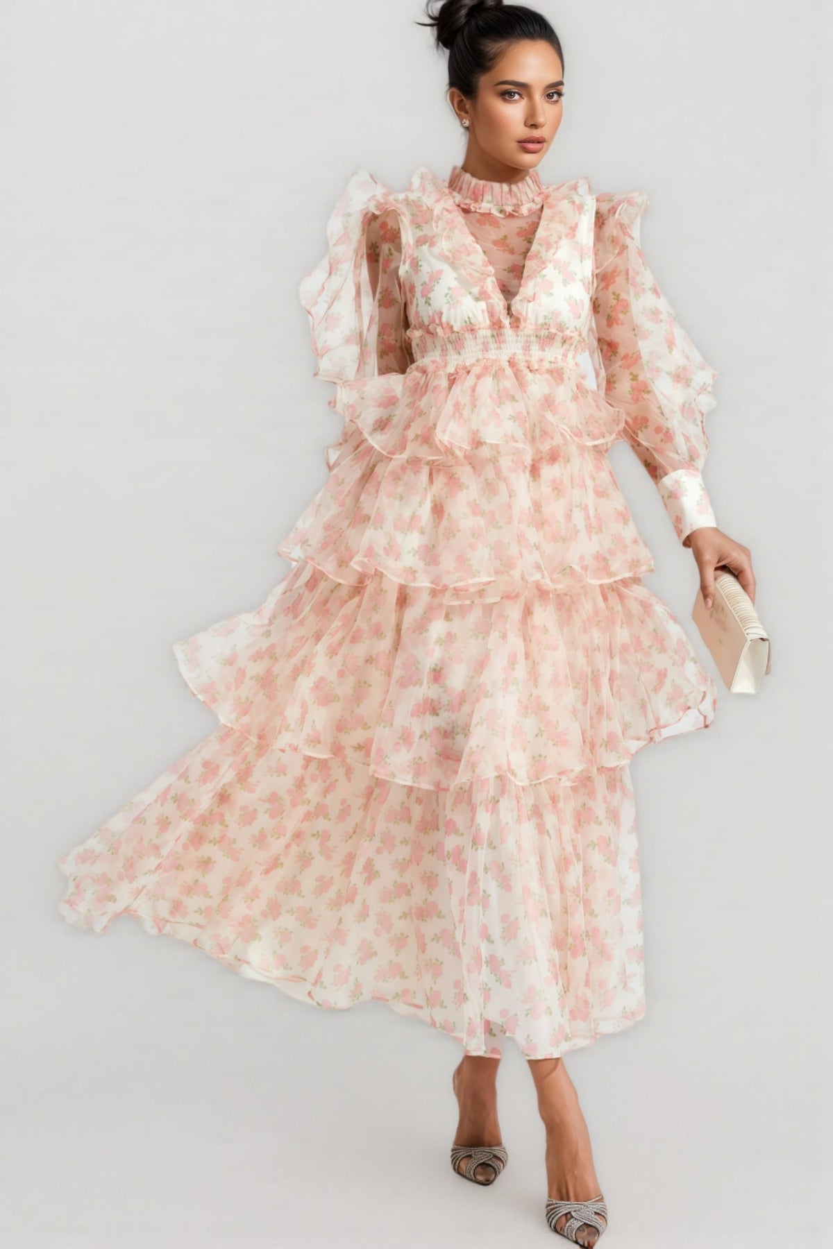 Irvan Crushed Mesh Maxi Dress - View 4