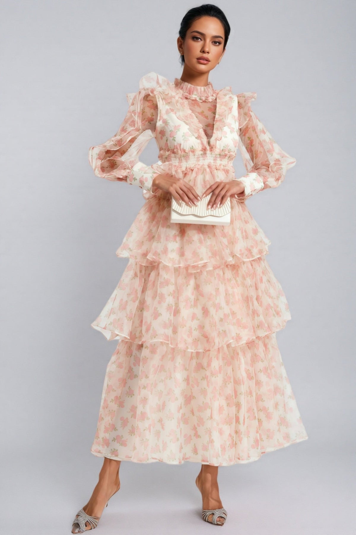Irvan Crushed Mesh Maxi Dress - View 2