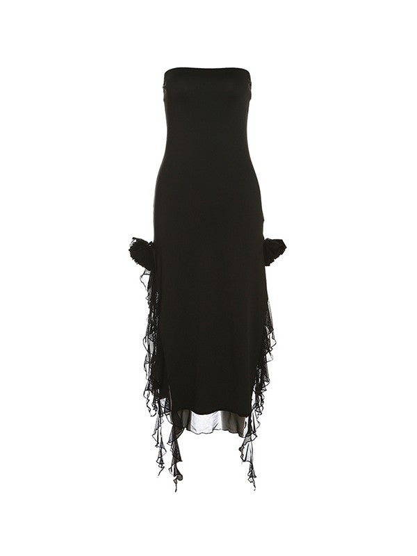 Sheer Mesh Maxi Dress
