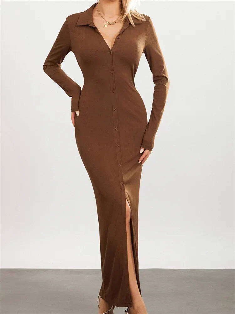 Button Down Evening Dress