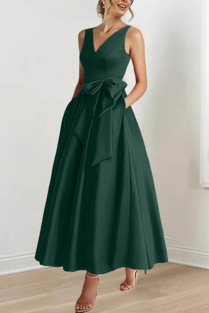 V Neck Sleeveless Ankle-Length Mother Of The Bride Dresses CM0331 - COCOMELODY