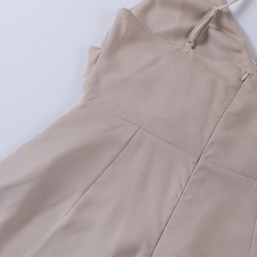 Wrap Surplice V-Neck Spaghetti Strap High Split Maxi Cocktail Dress - View 15