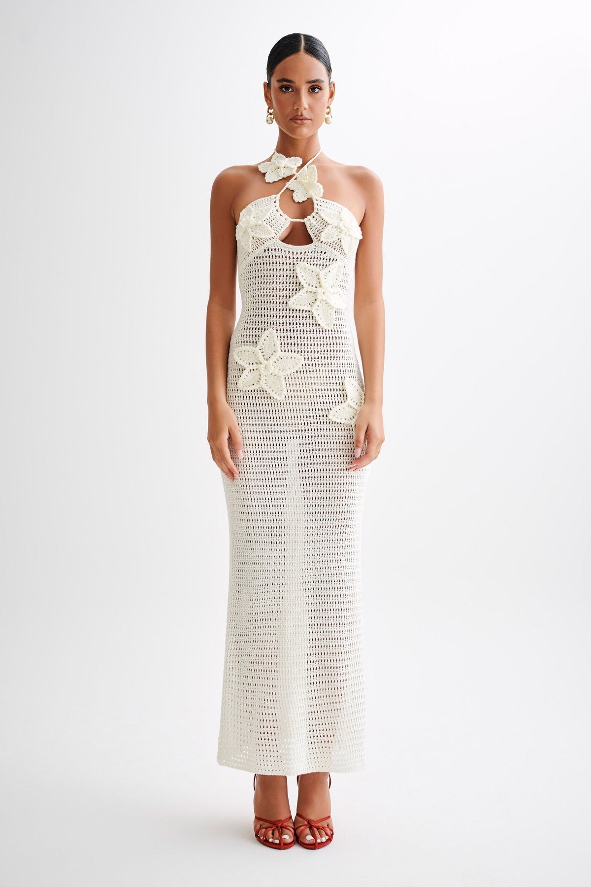 Floral Print V-Neck Sleeveless A-Line Maxi Dress - View 8