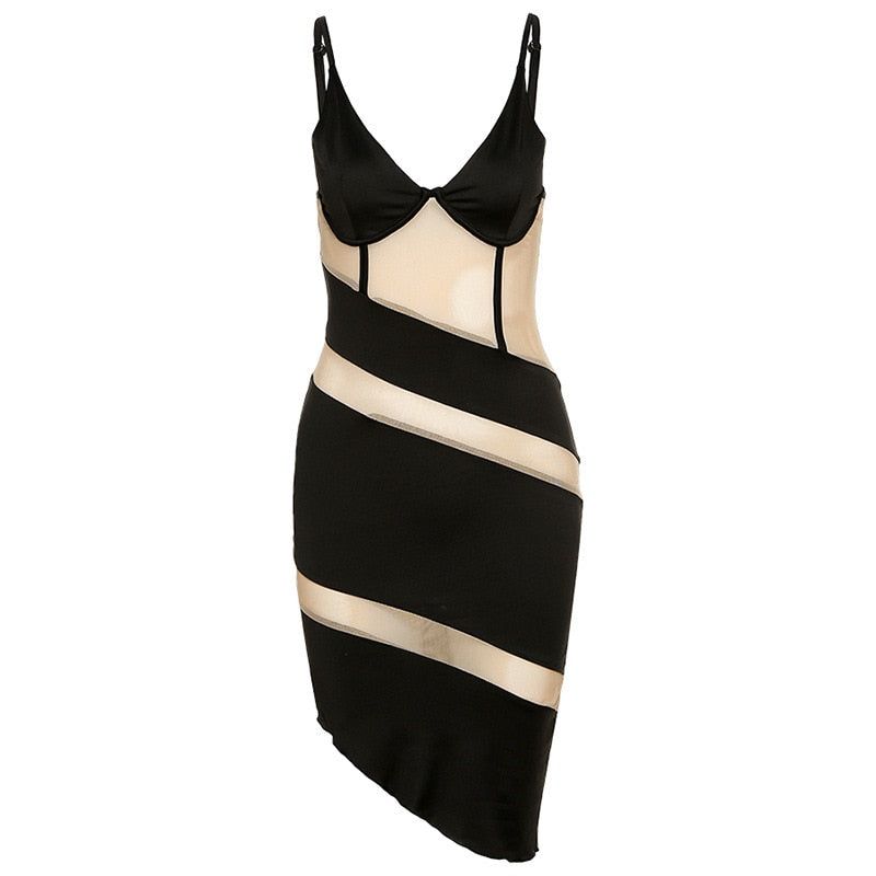 Passion Mesh Cut Out Midi Dress - View 10