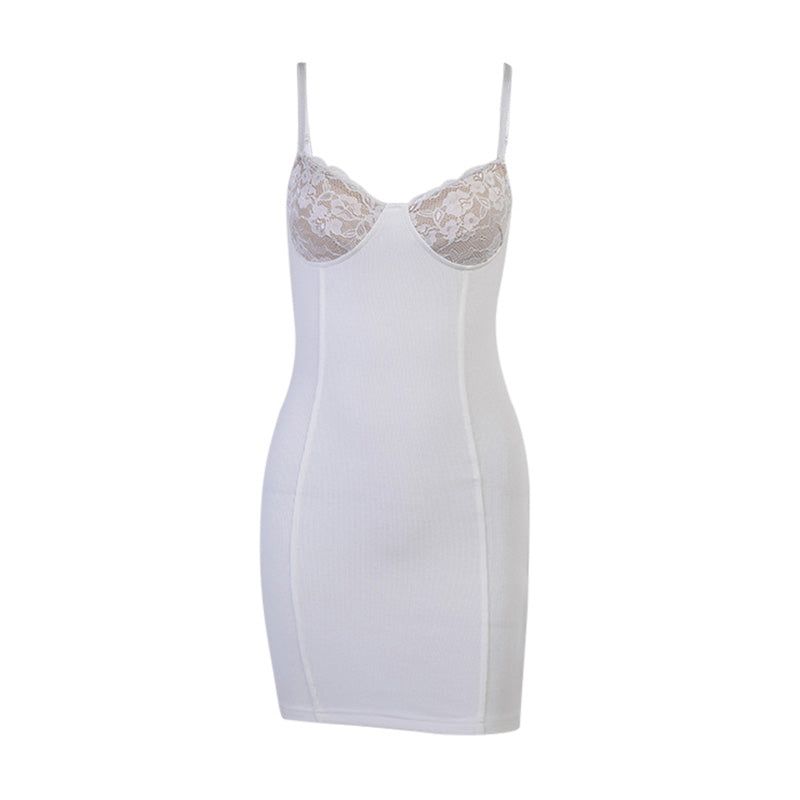 Lace Cup Bustier Ruched Bodycon Mini Dress - View 10