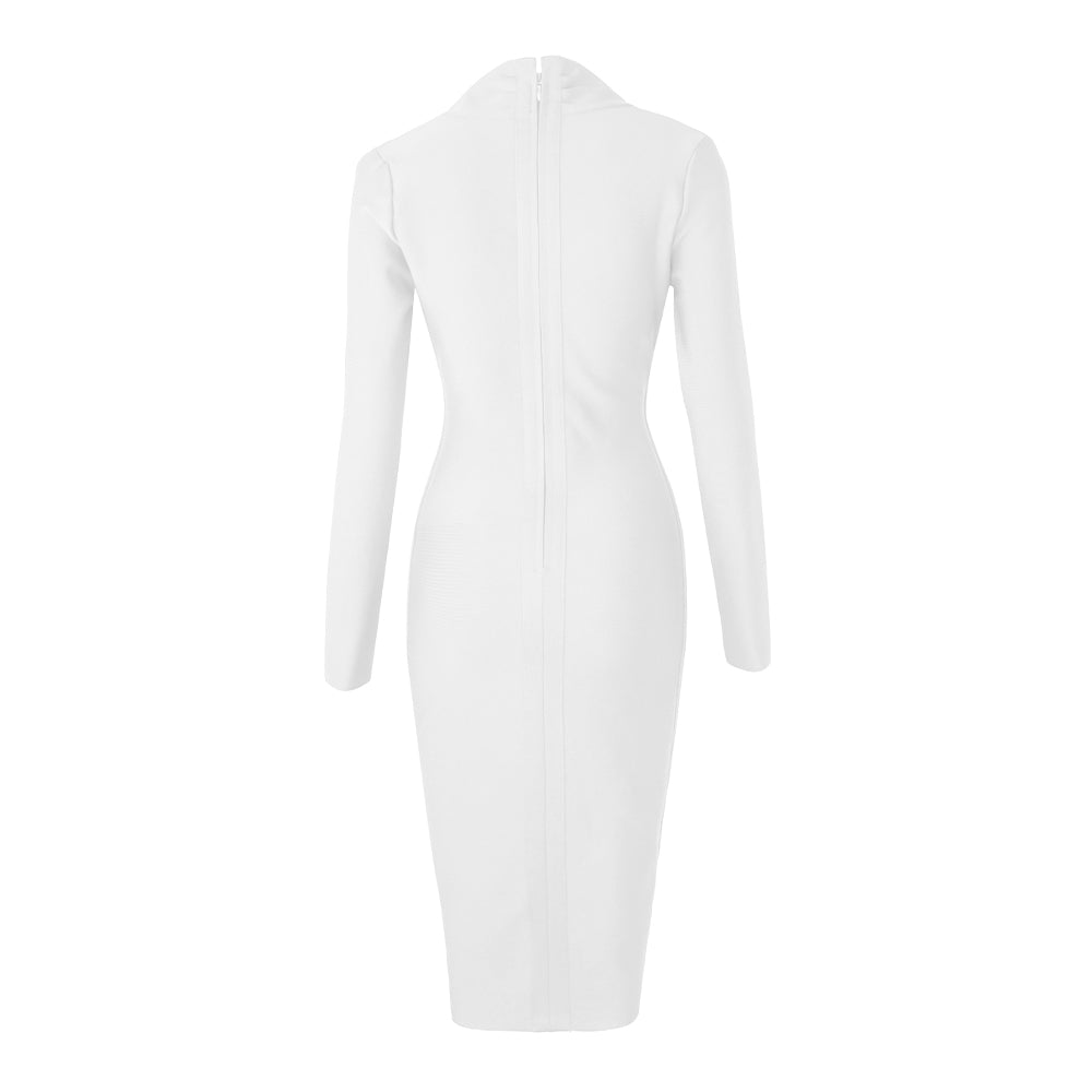 Full Gown Celebrity Club Gown - V Bodycon Deep Bandage