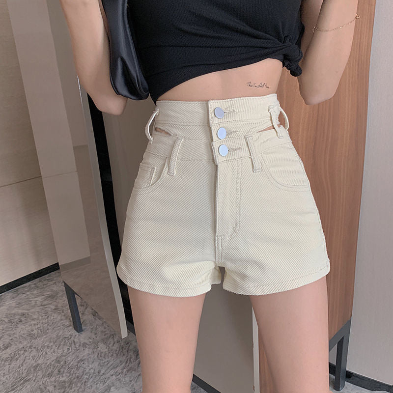High-Waist Vintage Washed Distressed Denim Jeans