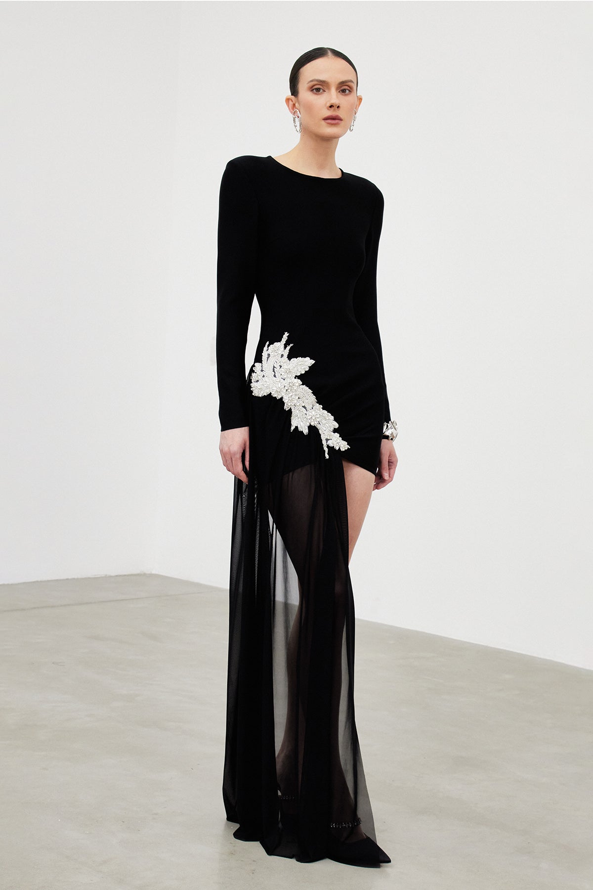 Ichirou Embellished Mesh Mini Dress - View 3